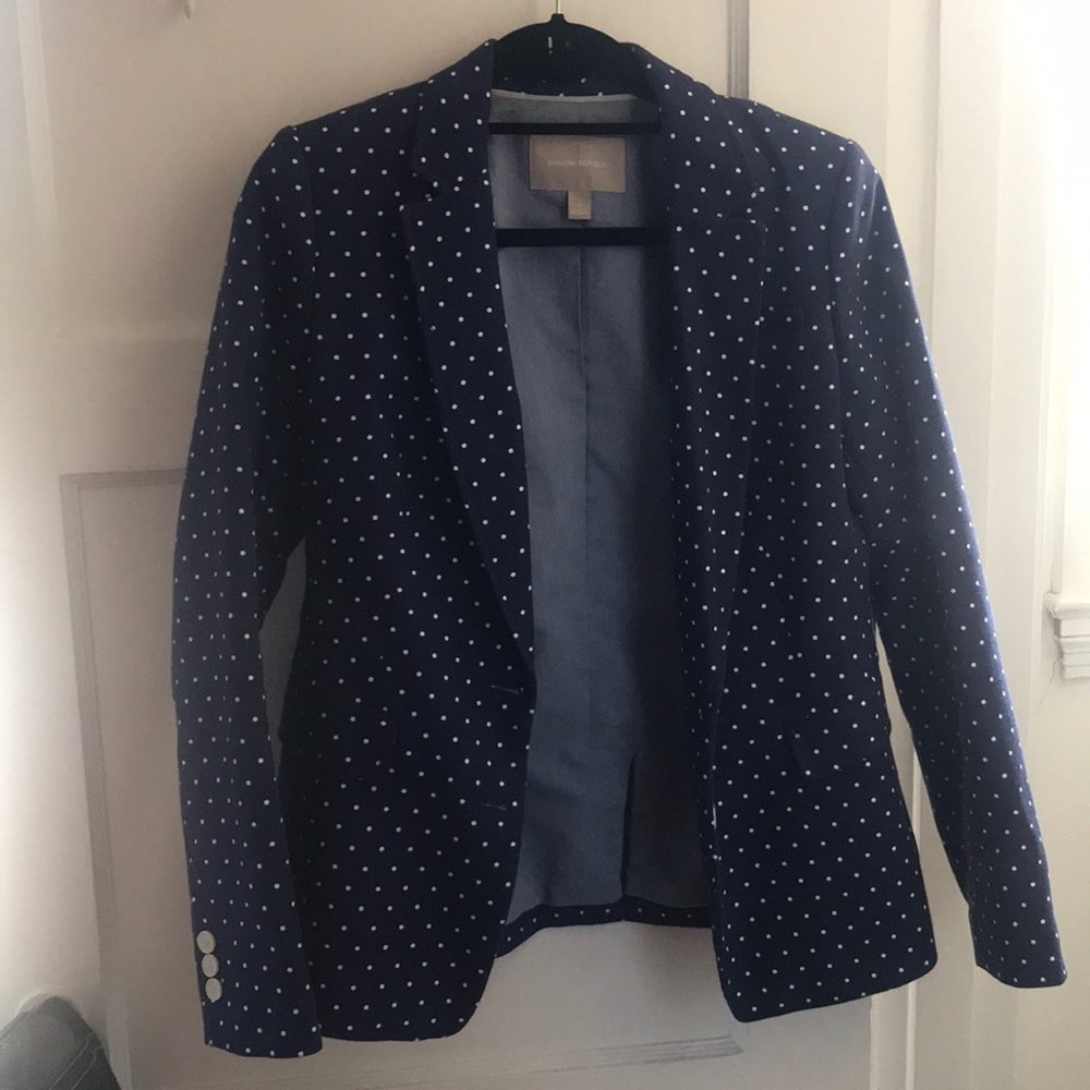 Darling blue polka dot blazer